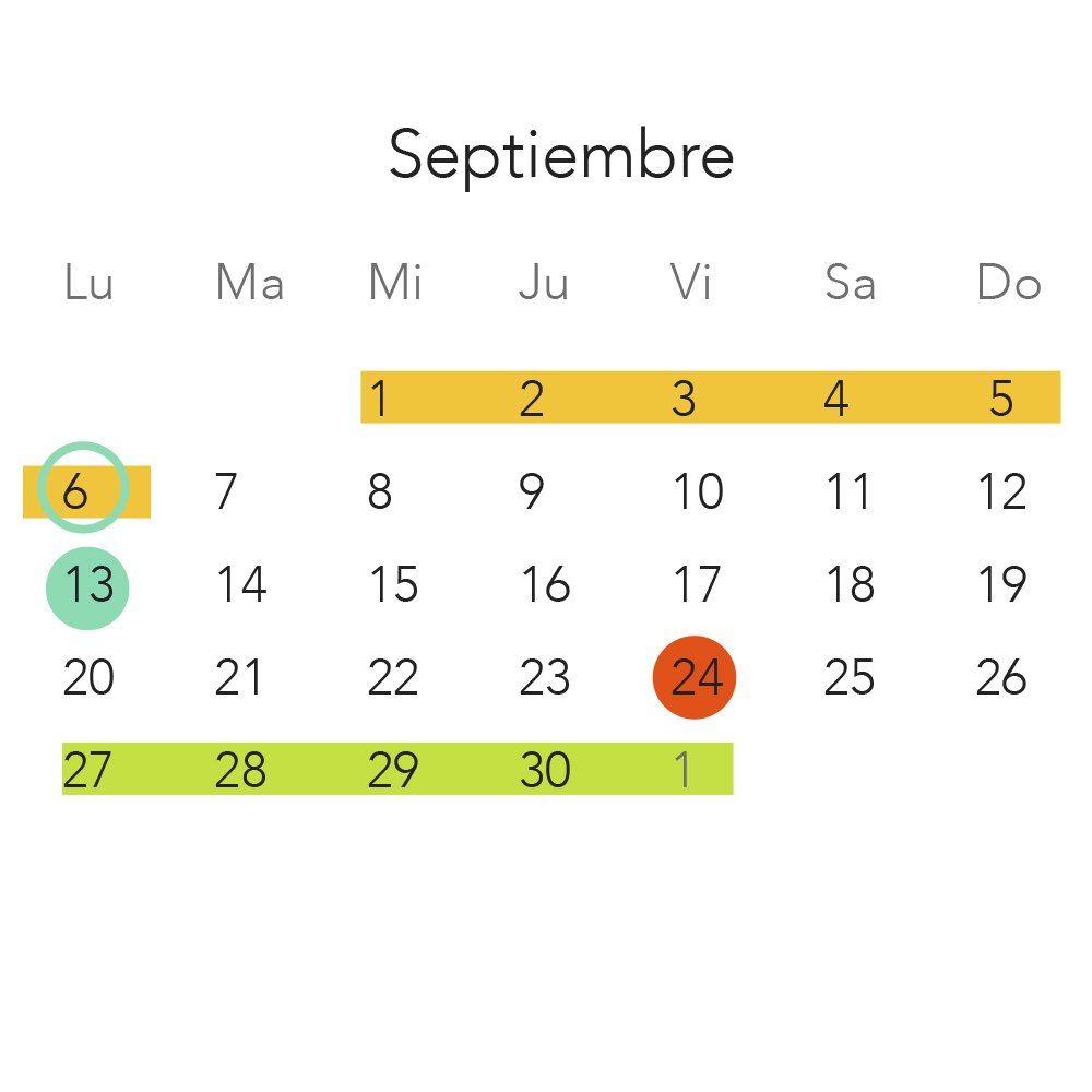 Calendario Septiembre